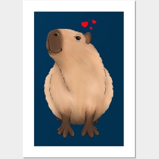 Capybara love Posters and Art